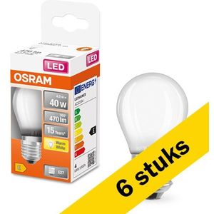 6x Osram LED lamp E27 | Kogel P45 | Mat | 2700K | 4W (40W)