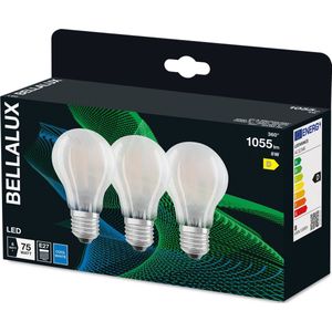BELLALUX LED-lamp, E27-basis matglas,Warm wit (2700K), 1521 Lumen, substituut voor 100W-verlichtingsmiddel niet-dimbaar, 3-Pak