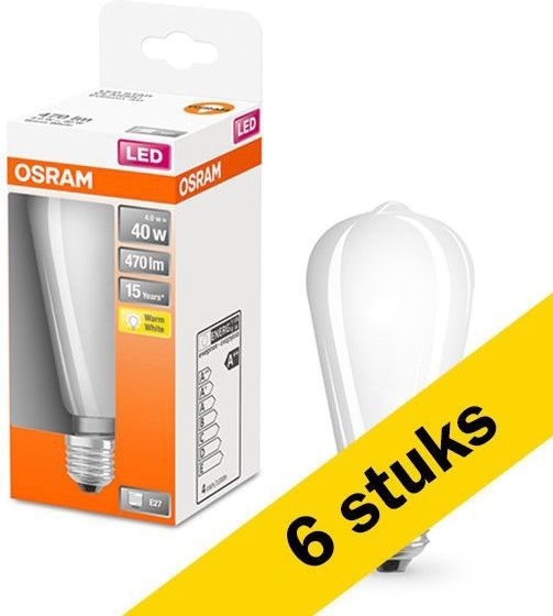 Osram - Edison Led Lamp - Warm Wit - 4W - Set van 6