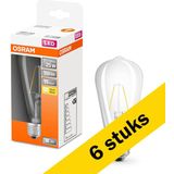 6x Osram LED lamp E27 | Edison ST64 | Filament | Helder | 2700K | 2.5W (25W)