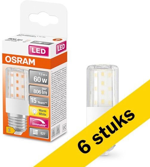 Osram - Special T Slim - LED Lamp - 6x - Dimbaar - 2700K - E27