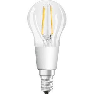 LEDVANCE Slimme LED-lamp met Bluetooth-gaas, druppelvormige E14-lamp met helder filament, dimbaar, warm wit (2700K), vervangt lampen van 40 W, bedienbaar met Google en Alexa, 1-pack