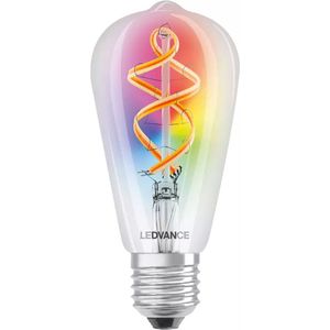 Ledvance Smart+ Wifi E27 Edison Classic Filament 4.5W 300lm - 827 Zeer Warm Wit | RGBW - Vervangt 30W.