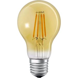 LEDVANCE Slimme LED lamp met WiFi technologie, E27-basis gouden glas ,Warm wit (24-K), 68- Lumen, substituut voor 53W-verlichtingsmiddel slim dimbaar, 1-Pak