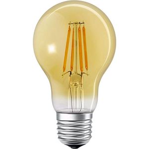 Ledvance 4058075610521 Slimme LED lamp met WiFi technologie E27-basis gouden glas Warm wit (2400K) 680 Lumen substituut voor 53W-verlichtingsmiddel slim dimbaar 1-PakGoudEnkelvoudig pakket