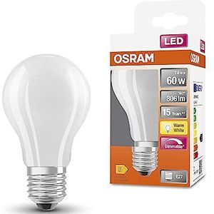 OSRAM LED Superstar Classic A60 Dæmpbar LED-lampe til E27-base, pæreform, GL FR, 806 Lumen, Warm White (2700K), udskiftning til konventionelle 60W pærer, 6-pakning pakke