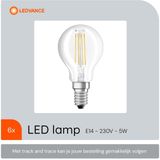 Osram - LED SST Classic P45 - Lamp - 4000K - E14 - 5W - 470 lumen - Ø45mm - 6 stuks