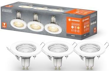 LEDVANCE - Inbouwspot - Wit - GU10 - 2,6 Watt - 3 Stuks