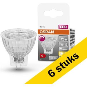 6x Osram GU4 LED spot | MR11 | 2700K | Dimbaar | 2.8W (20W)