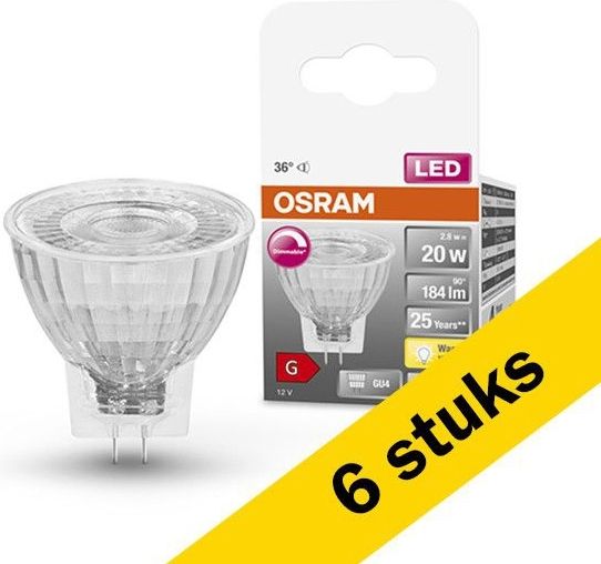 Osram - MR11 - Led Spot - Warm Wit - 2,8W - 6 Stuks