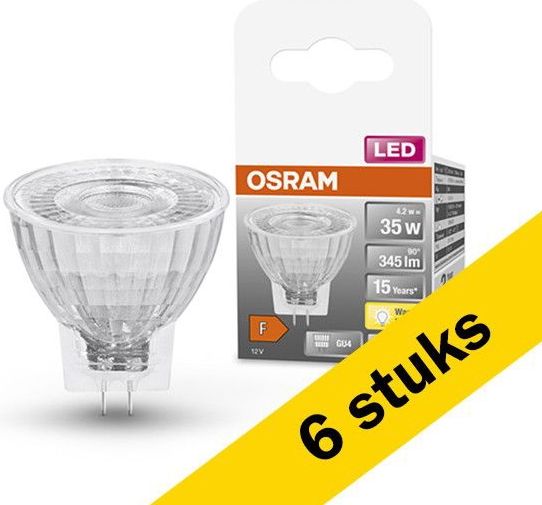 Osram - GU4 LED Spot - Warm Wit - 4,2W - 6 Stuks