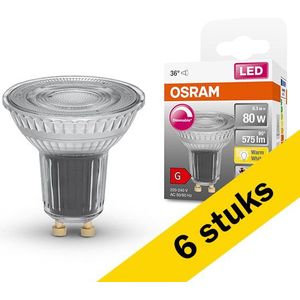 6x Osram GU10 LED spot | 2700K | Dimbaar | 8.3W (80W)