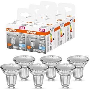 OSRAM Set van 6 led-reflectoren, GU10-fitting, koud wit, 4000 K, 4,50 W komt overeen met 50 W, LED STAR PAR16