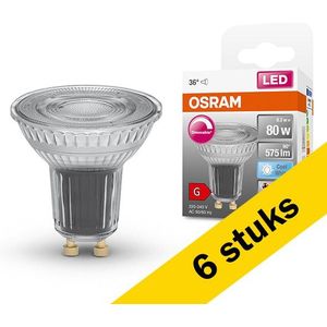 6x Osram GU10 LED spot | 4000K | Dimbaar | 8.3W (80W)