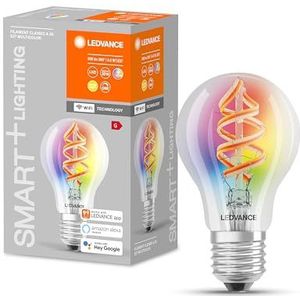 LEDVANCE SMART WIFI A30 Smart LED lamp met Wifi technologie, E27 basis, Dimbaar, RGB kleuren & lichtkleur veranderbaar, Klassieke A vorm, Helder, bedienbaar met Alexa, Google & App, 1-pack,RGBW