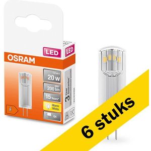 6x Osram G4 LED capsule | SMD | Helder | 2700K | 1.8W (20W)