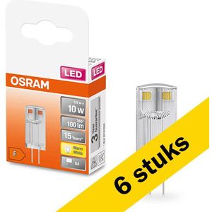 6x Osram G4 LED capsule | SMD | Helder | 2700K | 0.9W (10W)