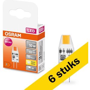6x Osram G4 LED capsule | COB | Helder | 2700K | 1W (10W)