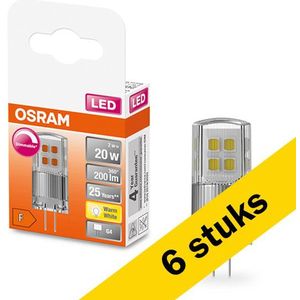 6x Osram G4 LED capsule | SMD | Helder | 2700K | Dimbaar | 2W (20W)