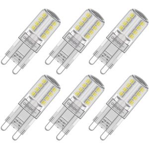 6x Osram G9 LED capsule | SMD | Helder | 4000K | 2.6W (30W)