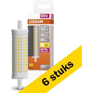 6x Osram R7S LED lamp | Staaflamp | 118mm | 2700K | Dimbaar | 18.2W (150W)