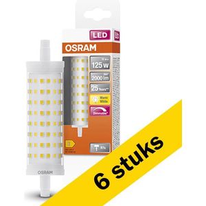 6x Osram R7S LED lamp | Staaflamp | 118mm | 2700K | Dimbaar | 15W (125W)