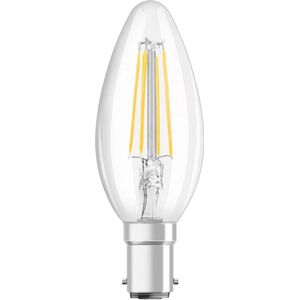 OSRAM LED STAR KLASSISK B40 LED-lampe til B15D-base, stearinlys, filamentudseende, 470 lumen, varm hvid (2700k), udskiftning til konventionelle 40W pærer, ikke dæmpbar, 1-pakke