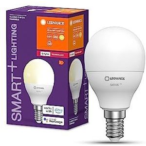 LEDVANCE Slimme LED-lamp met ZigBee-technologie, E14-aansluiting, dimbaar, warm wit (2700 K), vervangt lampen van 40 W, SMART+ minilamp dimbaar, verpakking van 1