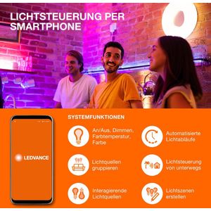 LEDVANCE Slimme LED lamp met ZigBee technologie, E27-basis gouden glas ,Warm wit