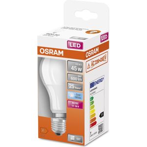 Osram Led Star Classic LED E27 Peer Mat 6.5W 600lm - 840 Cool white | Vervangt 45W