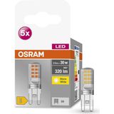 OSRAM 4058075758063 LED-lamp Energielabel E (A - G) G9 Speciale vorm 2.6 W = 30 W Warmwit (Ø x h) 15 mm x 15 mm 5 stuk(s)