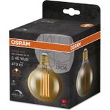 Osram E27 LED Globelamp | 5.8W Goud 2200K 220V 822 | 320° Ø80mm Dimbaar