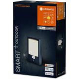 LEDVANCE SMART+ Outdoor Wandleuchte + Hausnummer & Kamera, warmweißes Licht (3000K), hochwertiges Polycarbonatgehäuse in dunkelgrau, integrierter Lautsprecher, Memory Card, smarte WIFI-Technologie