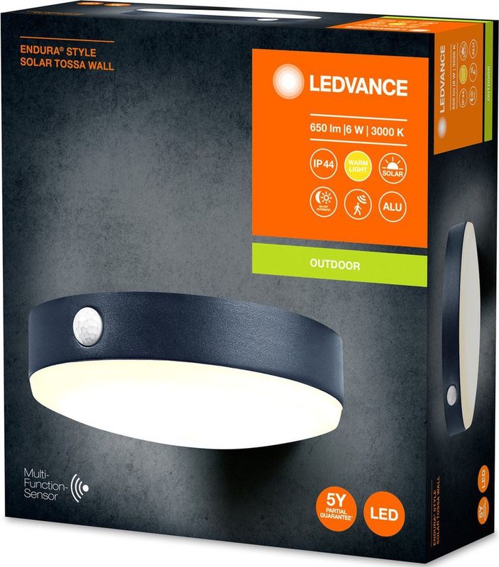 Ledvance Solar Wandlamp | Rond | 3000K | IP44 | 6W