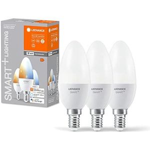 LEDVANCE 4058075779051 LED-lamp Energielabel F (A - G) E14 Kaars 4.9 W = 40 W Warmwit tot koudwit (Ø x h) 39 mm x 39 mm 3 stuk(s)