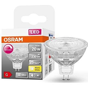 OSRAM Superstar LED lamp, E27-basis helder glas,Warm wit (2200K), 360 Lumen, substituut voor 35W-verlichtingsmiddel dimbaar, 6-Pak