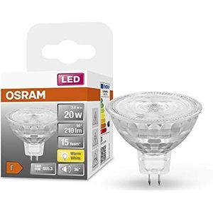 OSRAM Superstar reflectorlamp, GU5.3-basis helder glas,Warm wit (2700K), 345 Lumen, substituut voor 35W-verlichtingsmiddel dimbaar, 6-Pak