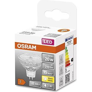 OSRAM Lamps 4058075796751 Ster reflector LED lamp GU5 3 basis helder glas Warm wit (2700K) 210 Lumen substituut voor 20W verlichtingsmiddel niet dimbaar 6 Pak Helder