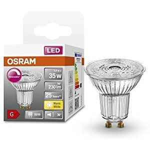 OSRAM Sterreflector LED Lamp, GU5.3-basis helder glas,Koud wit (4000K), 345 Lumen, substituut voor 35W-verlichtingsmiddel niet-dimbaar, 6-Pak