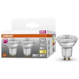 OSRAM 4058075797901 LED-lamp Energielabel F (A - G) GU10 Reflector 4.5 W = 50 W Warmwit (Ø x h) 50 mm x 50 mm 2 stuk(s)