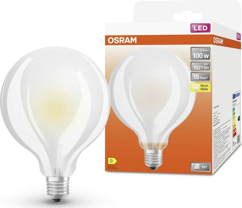 Osram - LED Retrofit Classic Globe95 - Lamp - Warmwit - 11 Watt - 1521 Lumen
