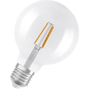 OSRAM LED lamp | Lampvoet: E27 | afstembaar Warm wit | 2200…2700 K | 6.5 W | helder | LED SUPERSTAR CLASSIC GLOBE GLOWdim [Energie-efficiëntieklasse A++]