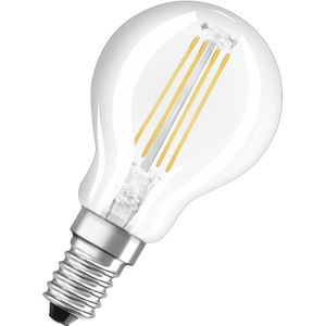 OSRAM ledlamp. Lampfitting: E14, warmwit, 2700 K, 4 W, helder, Led Base Classic P [energie-efficiëntieklasse A]