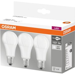 OSRAM LED lamp - Lampvoet: E27 - Koel wit - 4- K - 13 W - mat - LED BASE CLASSIC
