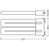 Ledvance - LED-Compactlamp - Wit - 4-Polige 2G10 Fitting - IP20