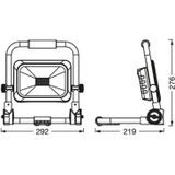 Ledvance LED schijnwerper Werklamp Value Batterij, oplaadbare batterij, 30