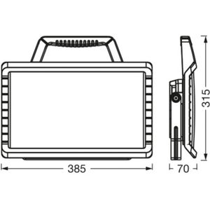 LED-spot Werklamp Value - Zwart - Kunststof - Met Oplaadbare Batterij