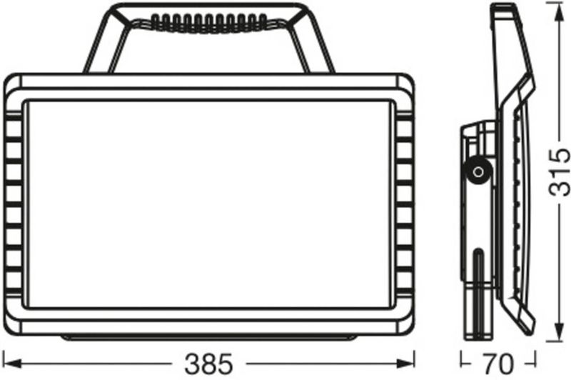 LED-spot Werklamp Value - Zwart - Kunststof - Met Oplaadbare Batterij