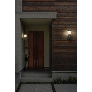 LEDVANCE ENDURA STYLE RONDO WALL SEN buitenlant., 9,5W, 700lm, wandlamp, roestvrij staal, bewegingsmelder, daglichtsensor, beschermingsklasse IP44, kleurtemperatuur 3.000K, lichtkleur warm wit