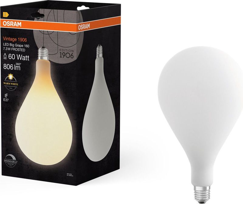 LED Lamp - Vintage Edition - Dimbaar - Glas - 15.000 U Levensduur